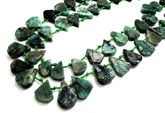 Natural Kambaba Jasper Teardrop Pear Rough Gemstone Beads - PGS172