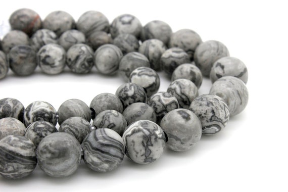 Crazy Lace Jasper Smooth Round Ball Sphere Gemstone 8mm 10mm Beads (8" strand - 2.5 mm hole) - 8RN25