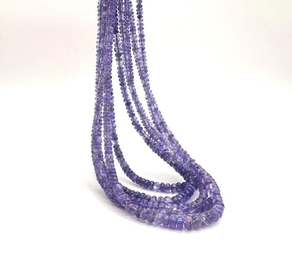 Genuine Rare High Quality Natural Tanzanite Rondelle Beads AAA Tanzanite Gemstone 3mm | Blue Violet Tanzanite Beads | Jewelry Making | PGS29