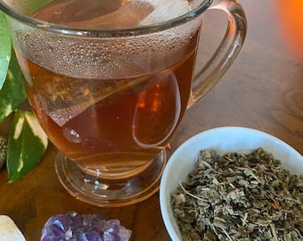 Organic Feminine Herbal Tea: Raspberry Leaf, Sage, Women's Wellness Blend