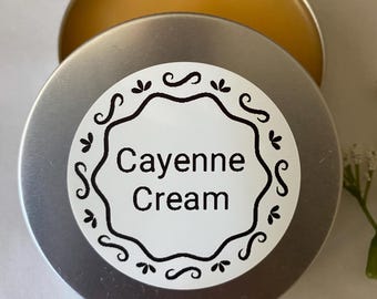 Organic Cayenne Cream - Cayenne Salve with Castor Oil, Beeswax