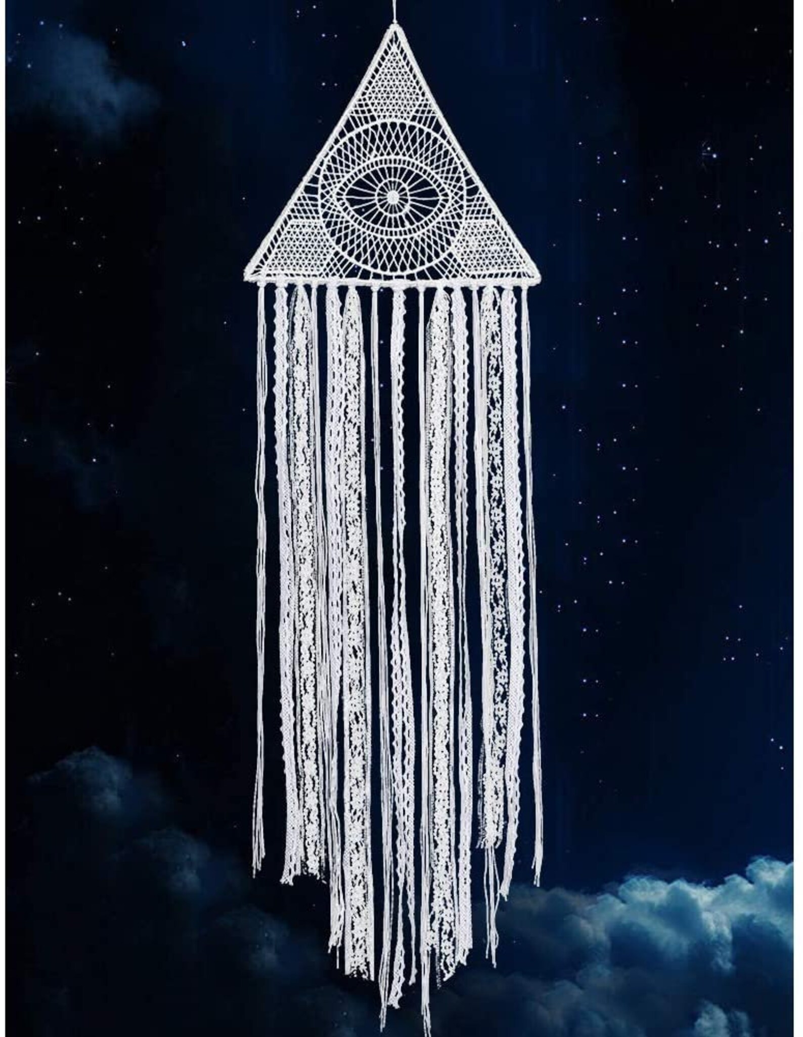 White Evil Eye Dream Catcher Occult Dreamcatcher Wall Etsy