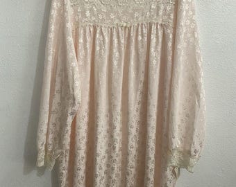 New Vintage Christian Dior Womens Nightgown Pastel Pink M Neiman Marcus J31
