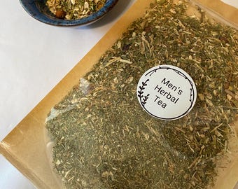 His Herbal Tea Infusion for Men, Earthy Loose Leaf Herbs for Men's Self Care