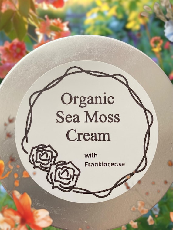 Organic Sea Moss Face Cream: Frankincense, Castor Oil, Collagen, 2oz