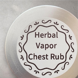 Herbal Vapor Chest Rub with Mullein, Peppermint, Eucalyptus Balm, All Natural Balm, Kid Friendly, Muscle Rub, Muscle Cream