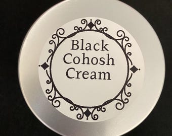Organic Black Cohosh Cream: Red Clover, Wild Yam, Vitex - 4 oz