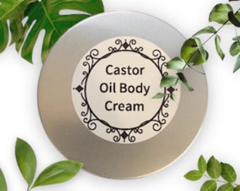 Organic Castor Oil Cream: Unscented Body Butter Salve, No Mess Use