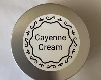 Organic Cayenne Cream - Cayenne Salve with Castor Oil, Beeswax