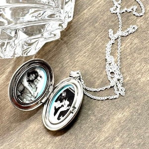 Personalized  Photo Locket Sterling Silver Tree of Life  Anniversary Gift