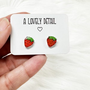 Fruit  Earrings Strawberry Stud Earrings