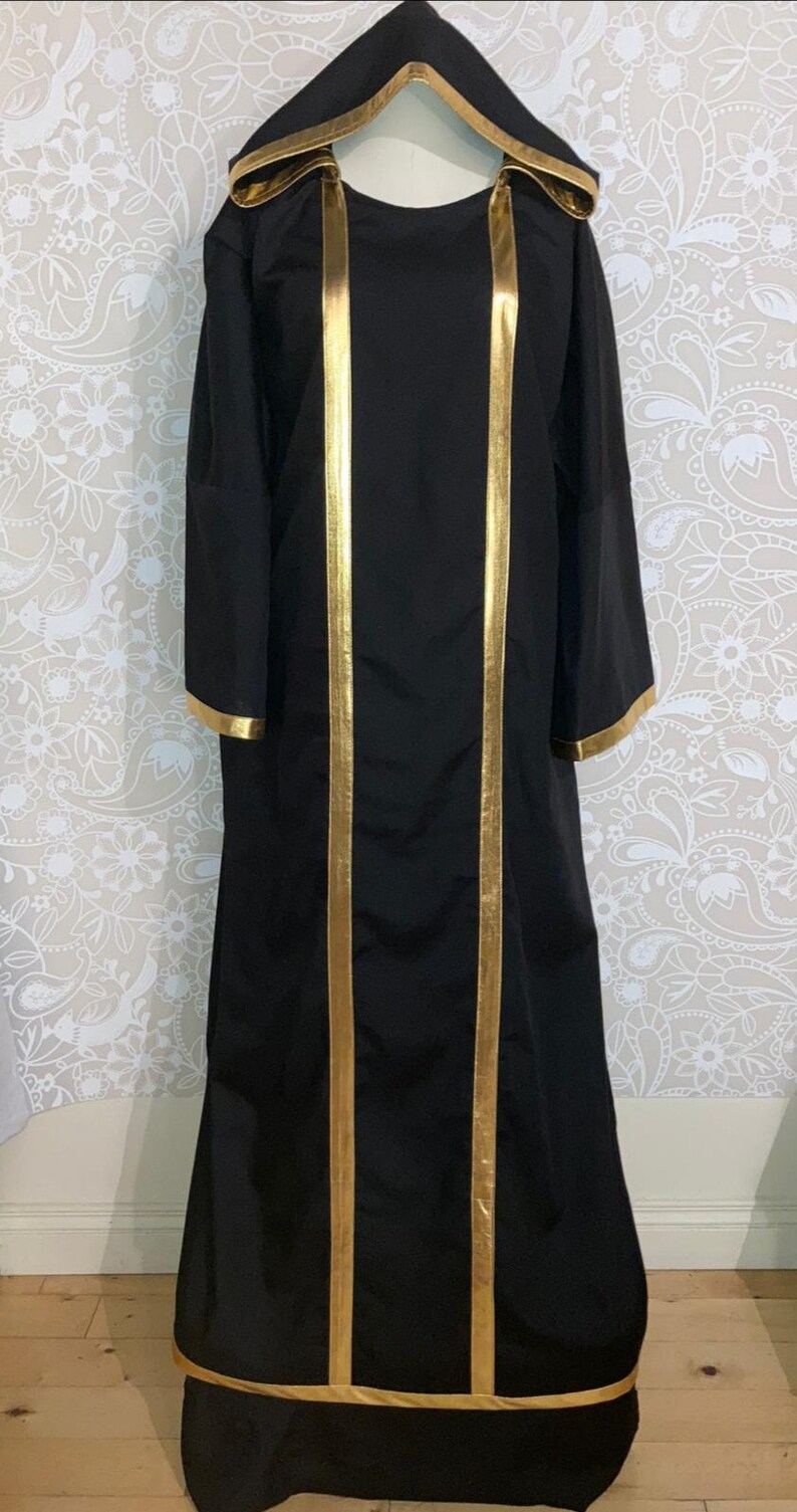 A Tau Hooded Gold Trim Robe Ritual Thelema Golden Dawn/magickal/thelema
