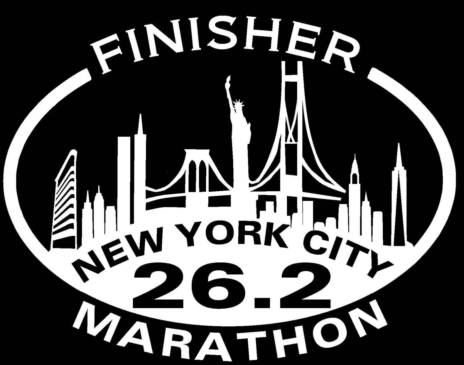 2019 Any Year New York City NYC Marathon SKYLINE Decal | Etsy