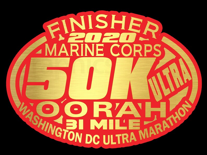 Marine Corps Marathon Ultra 50K 2020 Finisher Decal 4x Etsy