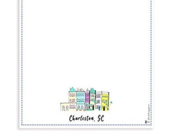 Rainbow Row Tea Towel, Holiday, Tea Towel, Rainbow Row, Charleston