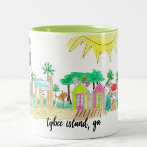 Tybee Island, GA Mug; Tybee Island, GA Coffee mug; Coffee Mug; Coastal; Georgia;
