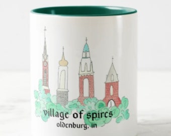 Oldenburg, IN Coffee Mug; Indiana Mug; Coffee Mug;