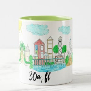 30A, FL Coffee Mug Florida Coffee Mug Coastal Mug image 1