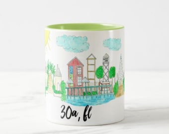 30A, FL Coffee Mug; Florida; Coffee Mug; Coastal Mug;