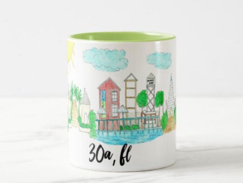 30A, FL Coffee Mug Florida Coffee Mug Coastal Mug image 1