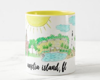 Amelia Island, FL Coffee Mug; Florida; Coffee Mug; Coastal Mug;