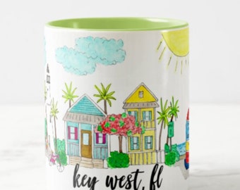 Key West, FL Coffee Mug; Florida; Coffee Mug; Costal Mug;