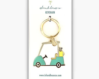 Golf; Golf Cart; Keychain; Coastal gift;