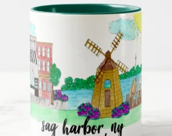 Sag Harbor, NY Coffee Mug; Sag Harbor; Coffee Mug; Coastal Mug; New York