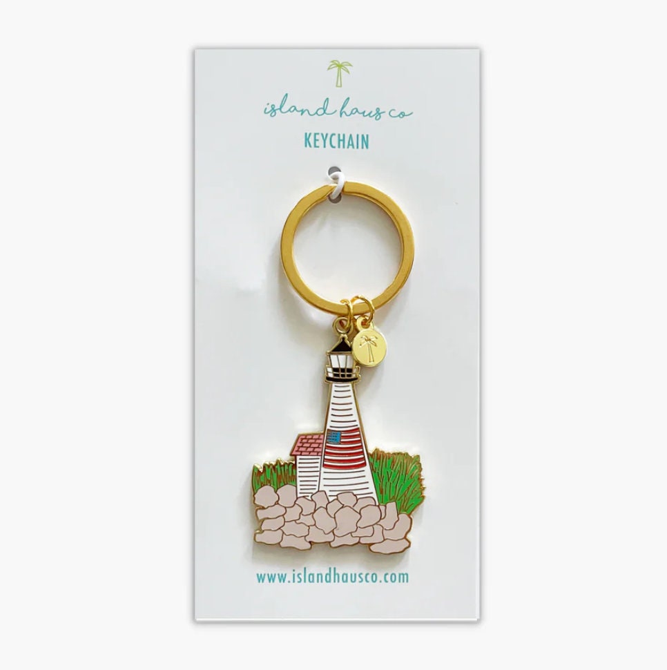 Lighthouse Keychain; Keychain; Coastal Gift; Lighthouse - Etsy