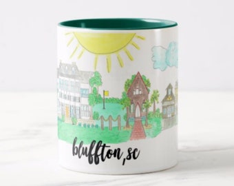 Bluffton, SC Mug; Bluffton, SC Coffee mug; Coffee Mug; Coastal; South Carolina;