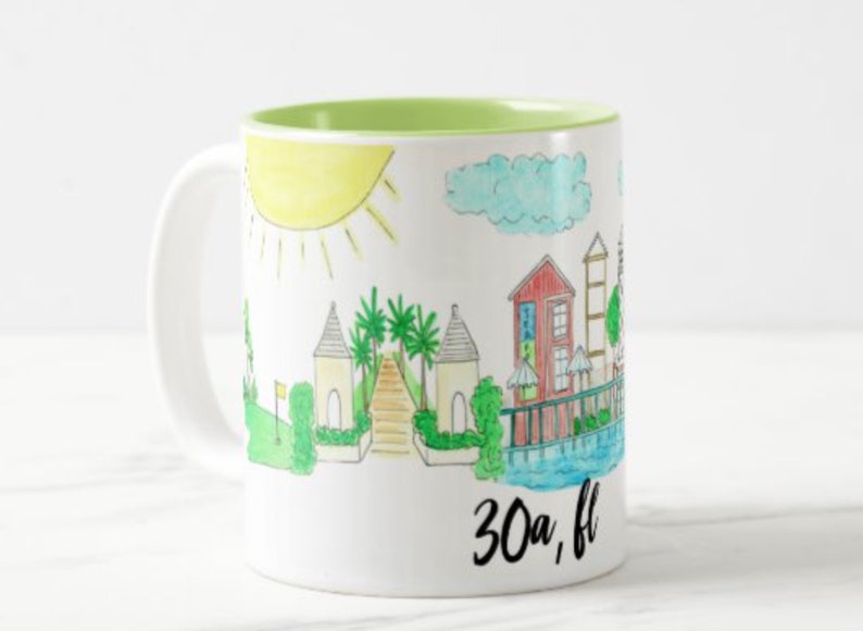 30A, FL Coffee Mug Florida Coffee Mug Coastal Mug image 2