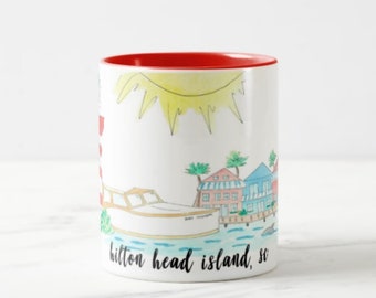 Hilton Head Island Coffee Mug; Hilton Head Coffee Mug; Coffee Mug; Coastal Mug; Hilton Head