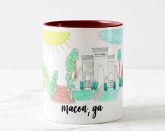 Macon, GA Coffee Mug; Georgia; Coffee Mug; Coastal Mug;