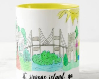 St. Simons Island, GA Coffee Mug; Georgia; Coffee Mug; Coastal Mug;