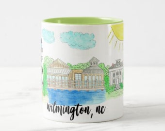 Wilmington, NC Coffee Mug; Coffee Mug; Coastal Mug;