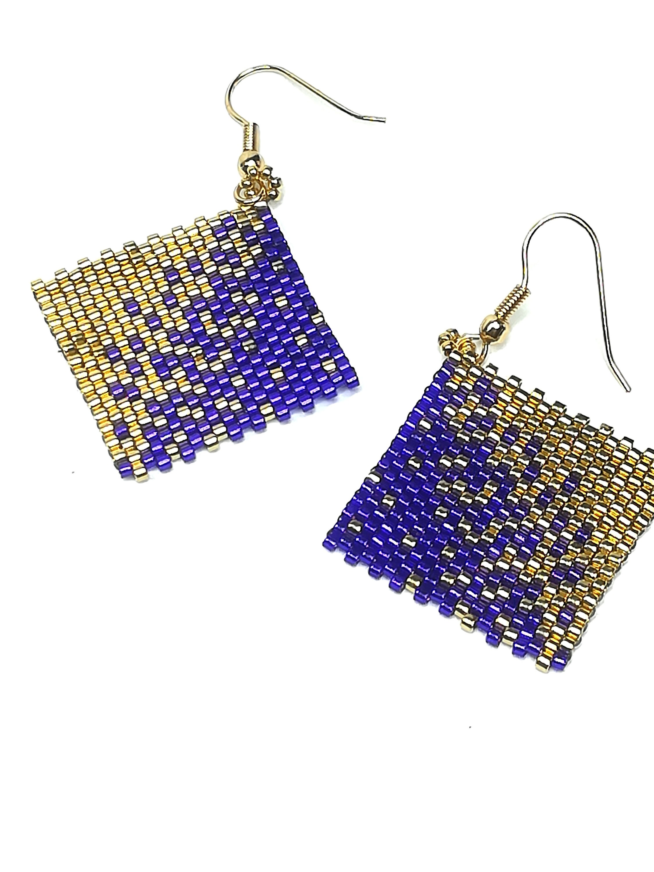 Peyoted Beaded Pattern, Earrings Tutorial With Miyuki Beads Peyote