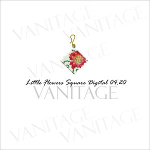 Peyote stitch ideas digital download red flower earrings pdf jewelry tutorial image 5