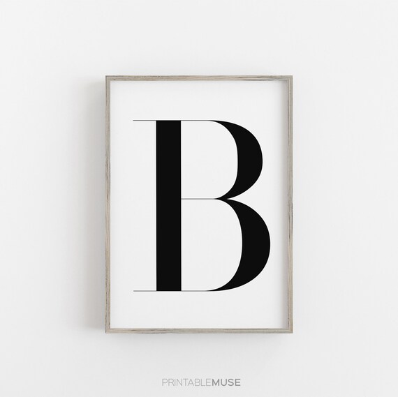 Letter B Art Printable Wall Decor Modern Initial Name - Letter B Wall Decor Letter B Art Printable Wall Decor Modern Initial Name - Letter B Wall Decor