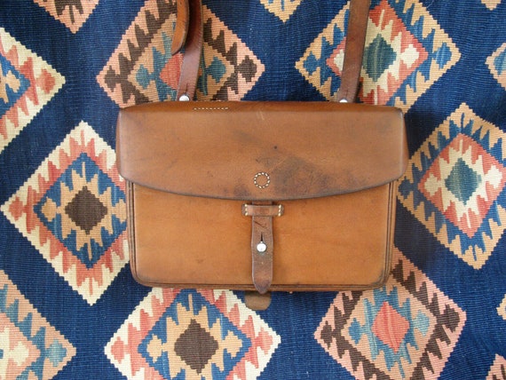 VINTAGE Swiss Army Leather Bag 1960's Swiss Army L