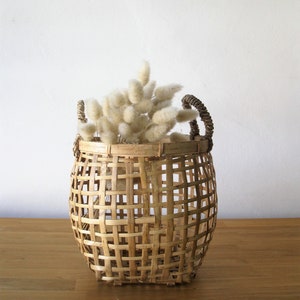 VINTAGE BOHO - Decorative basket - Plant planter - Rattan bamboo - H21 cm - Ø21cm - Planter - Bastek