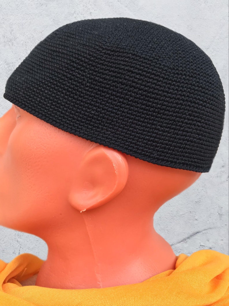 Tight cotton solid white mens head wrap Hand crochet custom Etsy