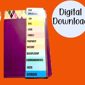 CSB Holman Rainbow Study Bible Bookmark DIGITAL DOWNLOAD - Print at home