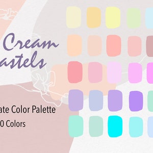 Ice Cream Pastels Procreate Color Palette. INSTANT DOWNLOAD colours