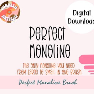 Pennello per lettering Procreate MONOLINE PERFETTO. Spessore grande e sottile piccolo: tutto in un unico pennello!