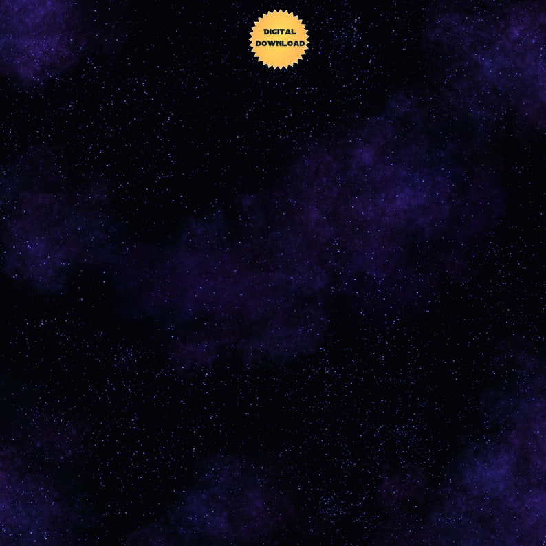 Starry Sky Digital Paper Pack – Space Galaxy Backgrounds (digital ...