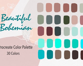 Bohemian Procreate Color Palette, 30 Colors (Digital Download)