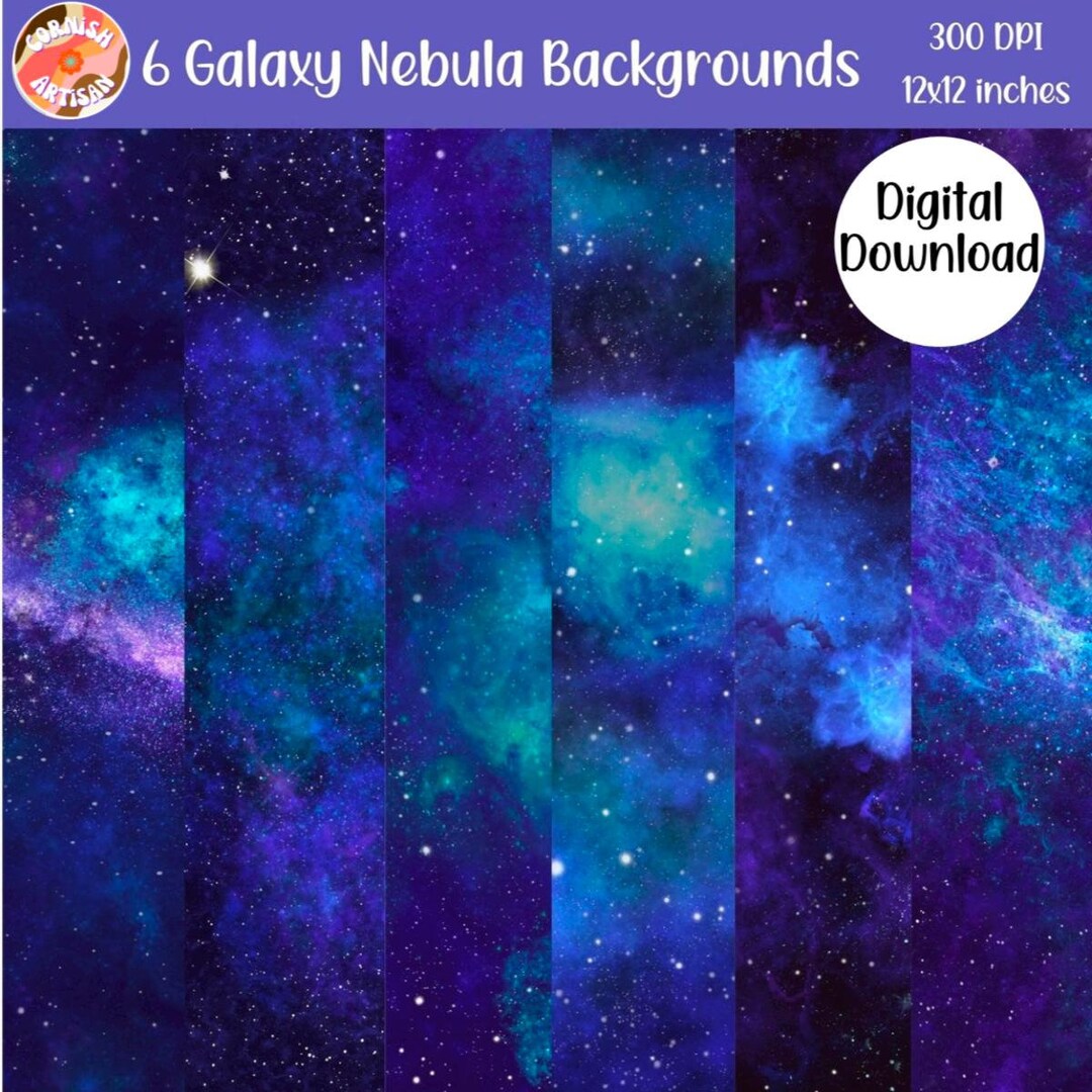 Galaxy Nebula Digital Paper Set, Space Backgrounds (digital Download ...