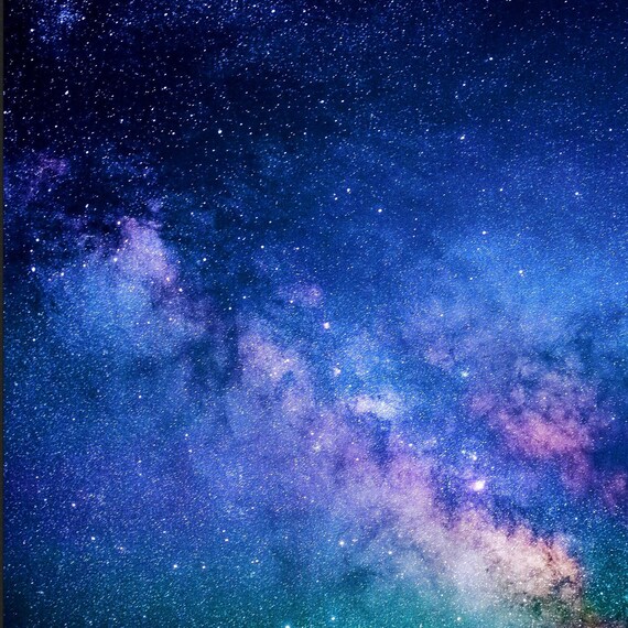Purple Galaxy Digital Background Paper Space Night Sky Clip Etsy