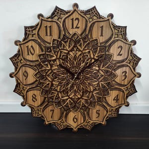 Wooden Wall Clock Timepiece Home Decoration Vintage Style Clock Natural Wood Clock Unique Wall Decor Handmade Clock Decorative Wall Hanging