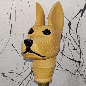 Victorian Carved Dog Walking Stick Handmade Wooden Cane Unique Walking Stick for Men and Women Collectible Dog Cane Gift for Dog Lovers